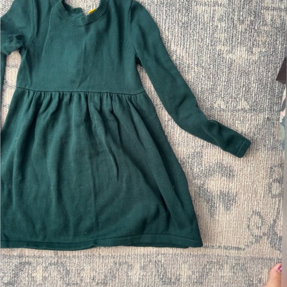Toddler girl green sweater dress - Picture 3 of 5